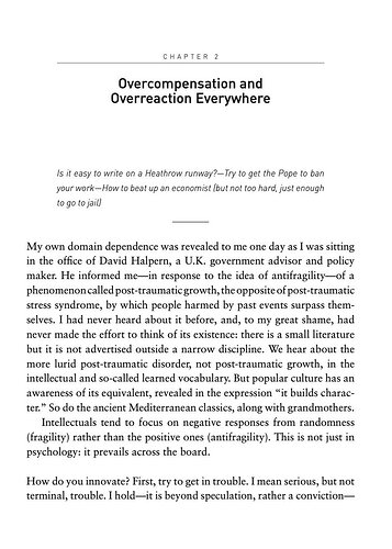 Taleb Incerto chapter mini contents from Antifragile